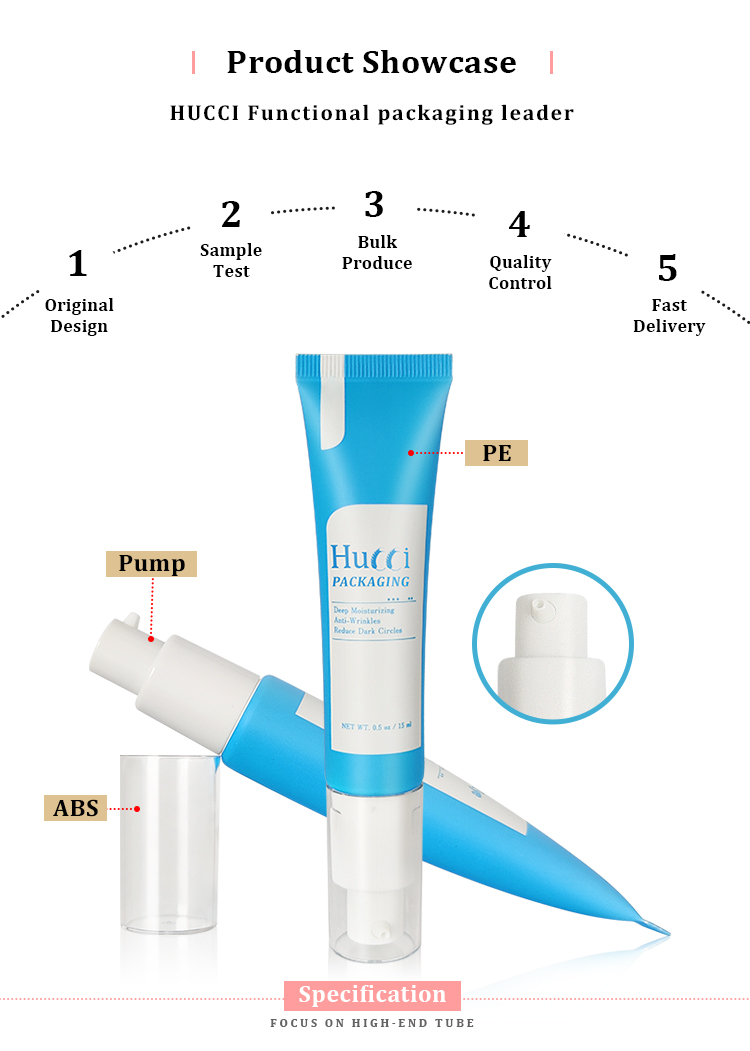 15ml cosmetic pump tube