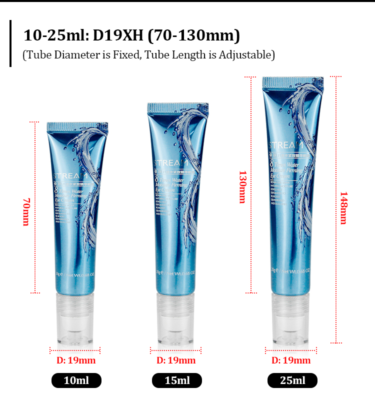 Steel roller eye cream tube