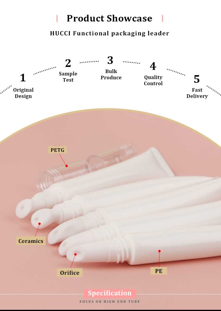 eye cream tube with massager