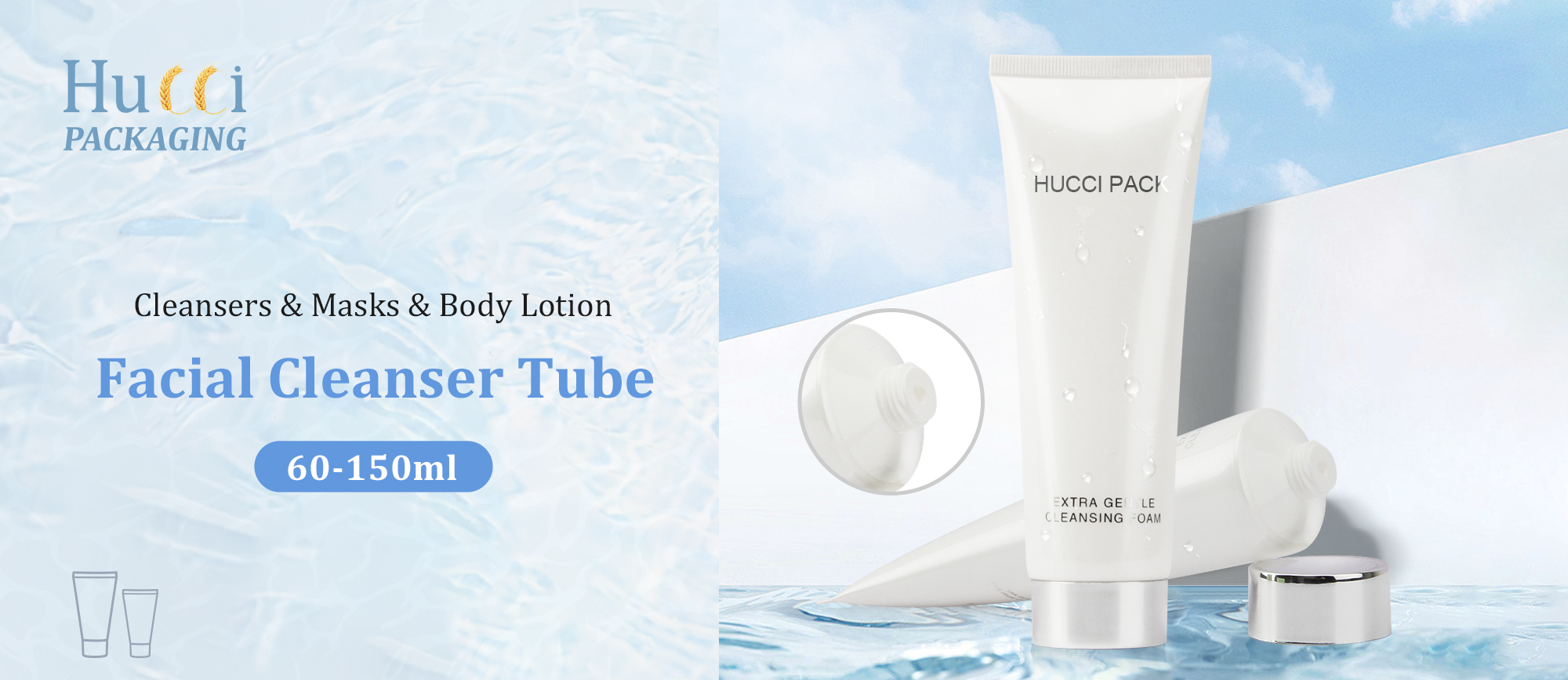 Facial cleanser tube