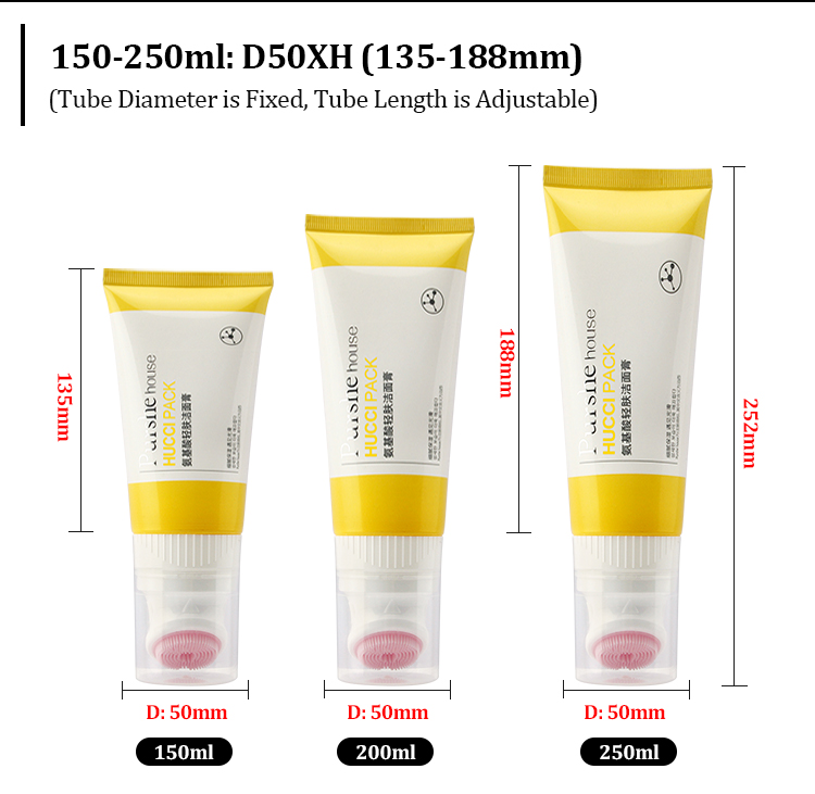 Cosmetic face wash tube