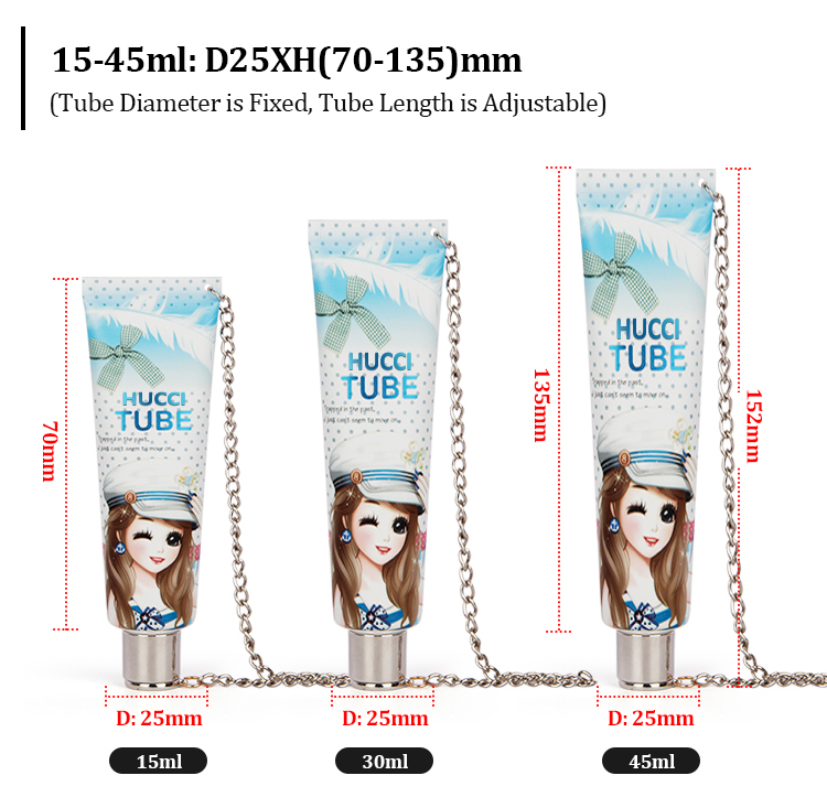 Body lotion tube