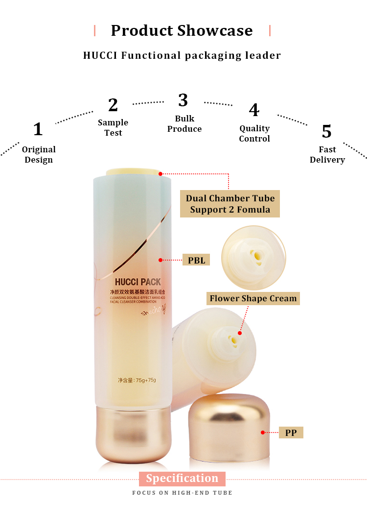 Body lotion cosmetic tube