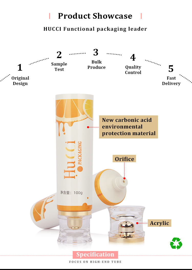 Facial cleanser tube