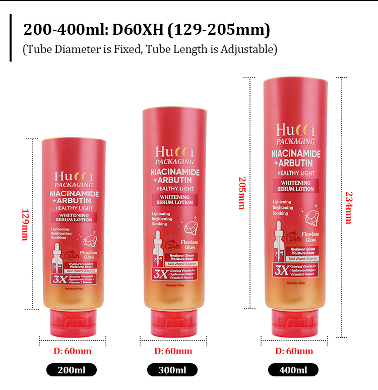 Body lotion tube