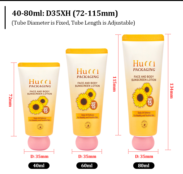 Body lotion tube