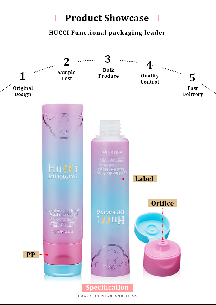 Facial cleanser tube