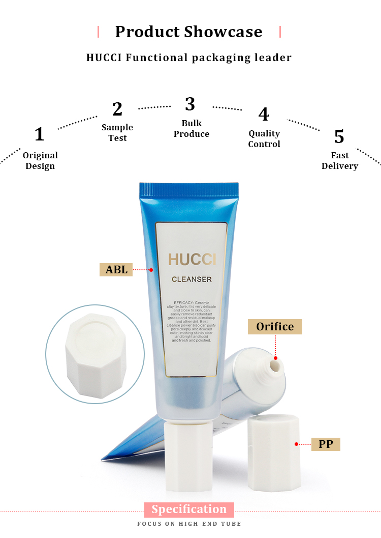 Facial cleanser tube